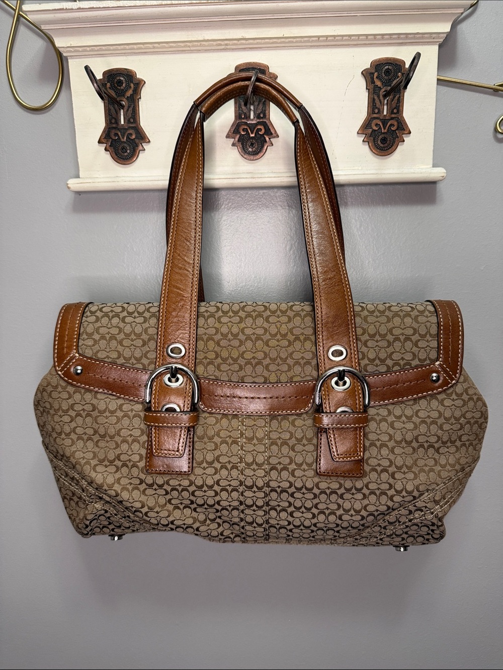 Coach Soho Signature Jacquard Flap
Satchel Shoulder Bag - Picture 2 of 8